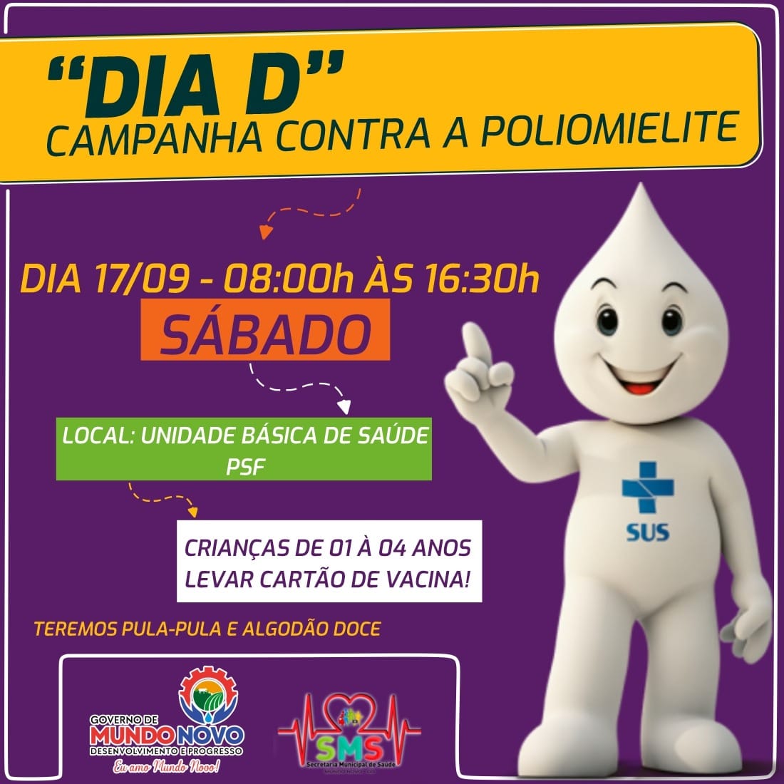 "Dia D" Campanha Contra Poliomielite - Governo De Mundo Novo